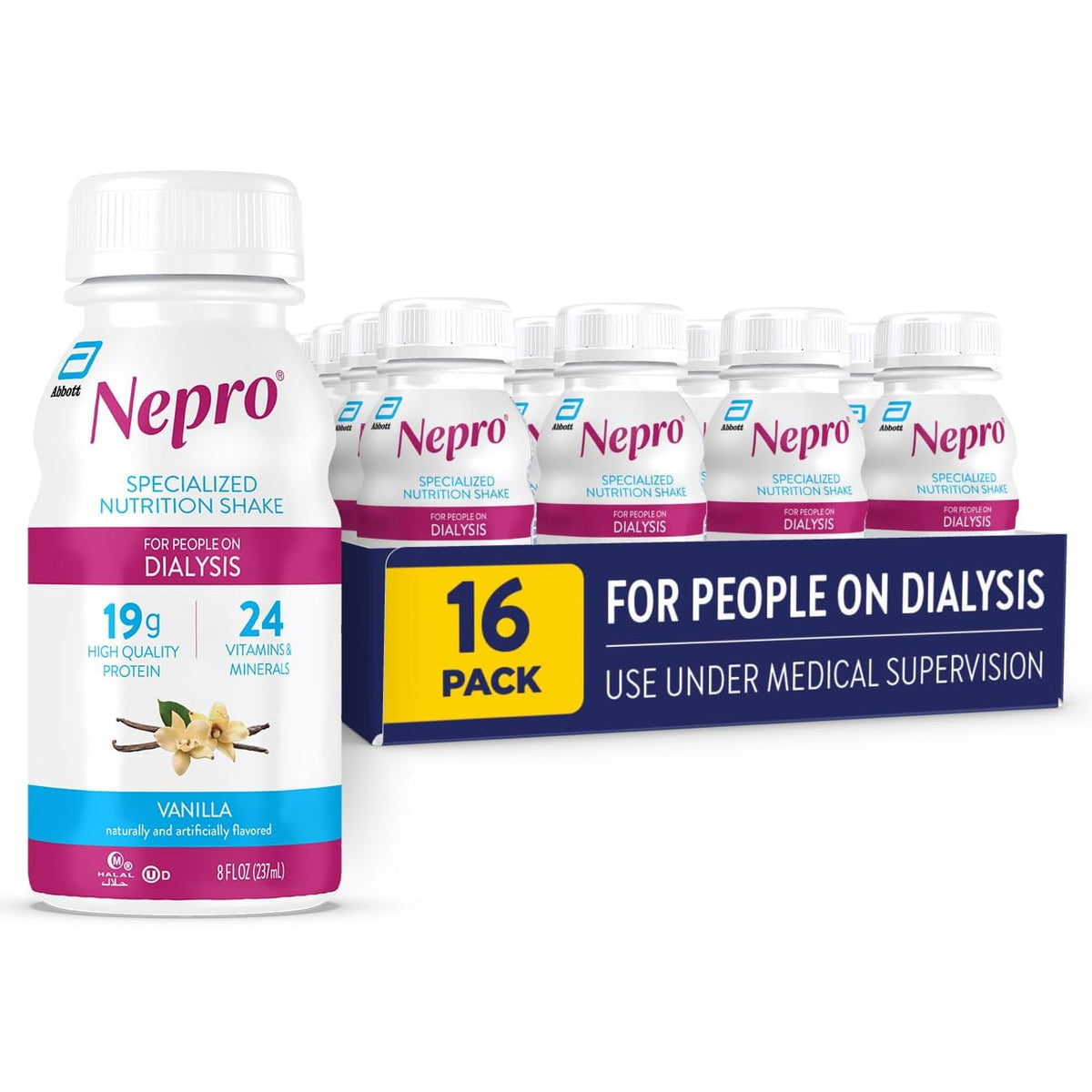 Nepro Renal Nutrition Shake for People on Dialysis, Mixed Berry, 24ct