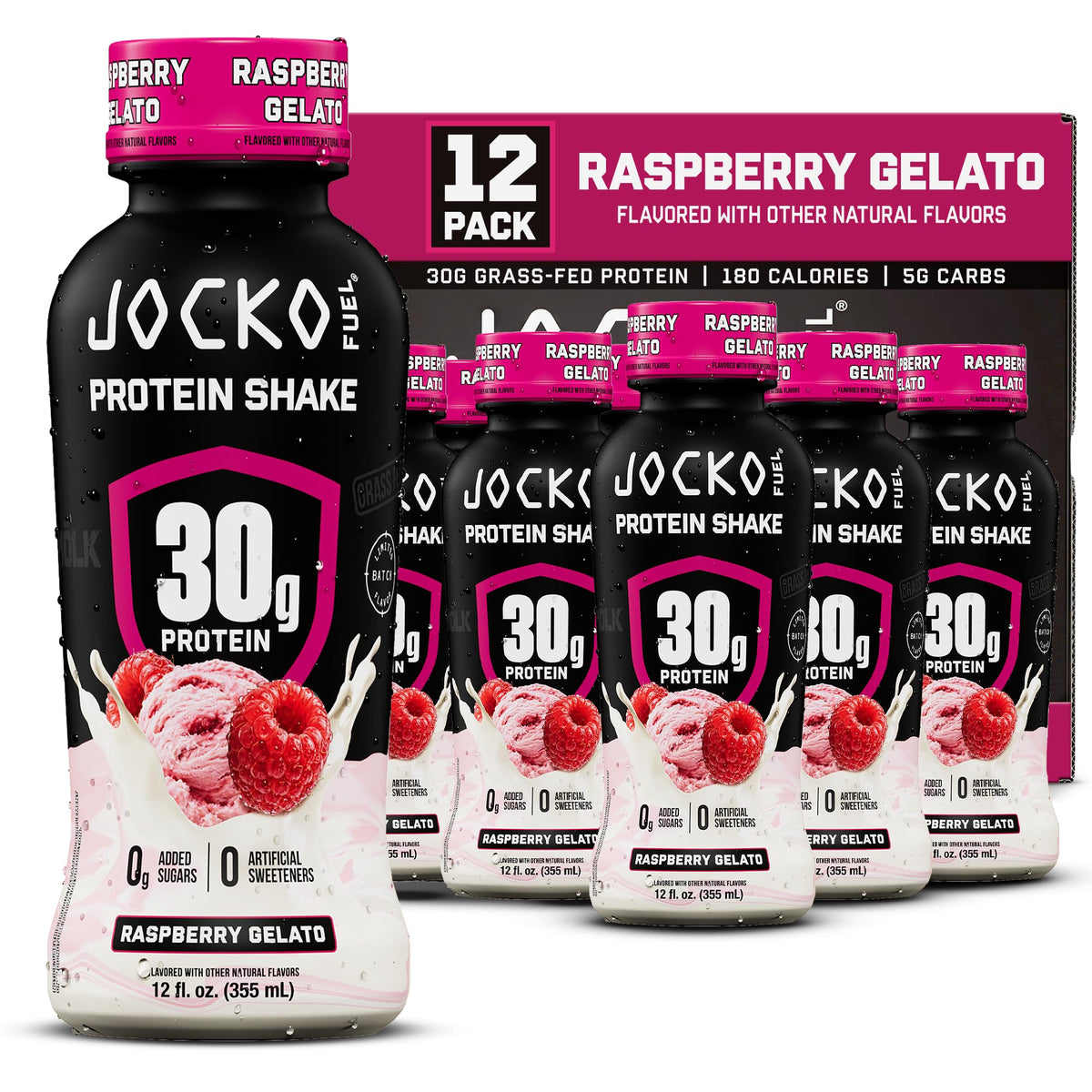 Jocko Fuel High Protein Shakes, Fruity Cereal, 12 fl oz | 12 Pack