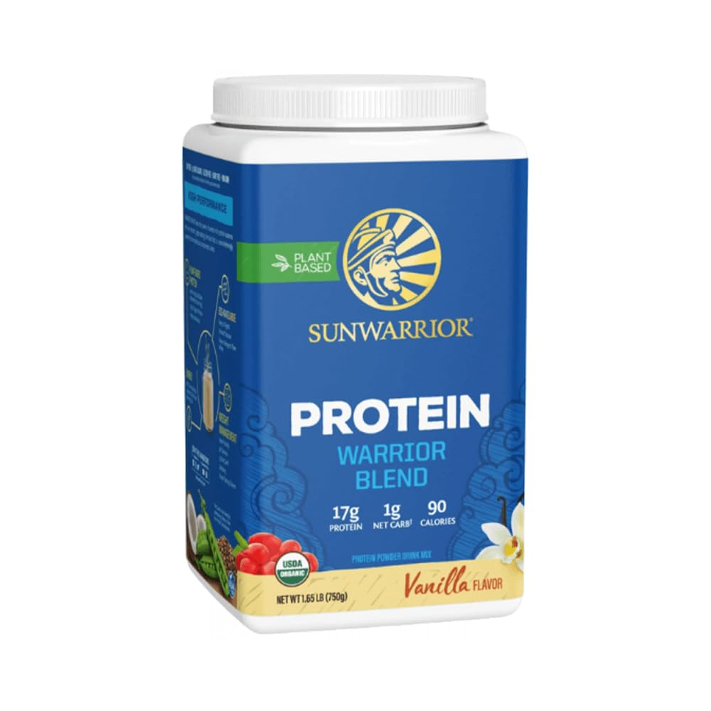 Organic Plant Based Protein Powder | Vegan Organic Protein Powder Vanilla Flavored with BCAA Amino Acids & Hemp Seed Pea Blend | Non-GMO Soy Dairy Filler & Gluten Free (Vanilla, 90 Servings)