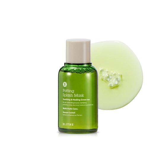 BLITHE Exfoliating Face Wash with AHA Yellow & Green Tea Mask - Lactic Acid Facial Wash Exfoliant with Green Tea for Pore Care, Yellow Citrus Honey Mask for Brightening