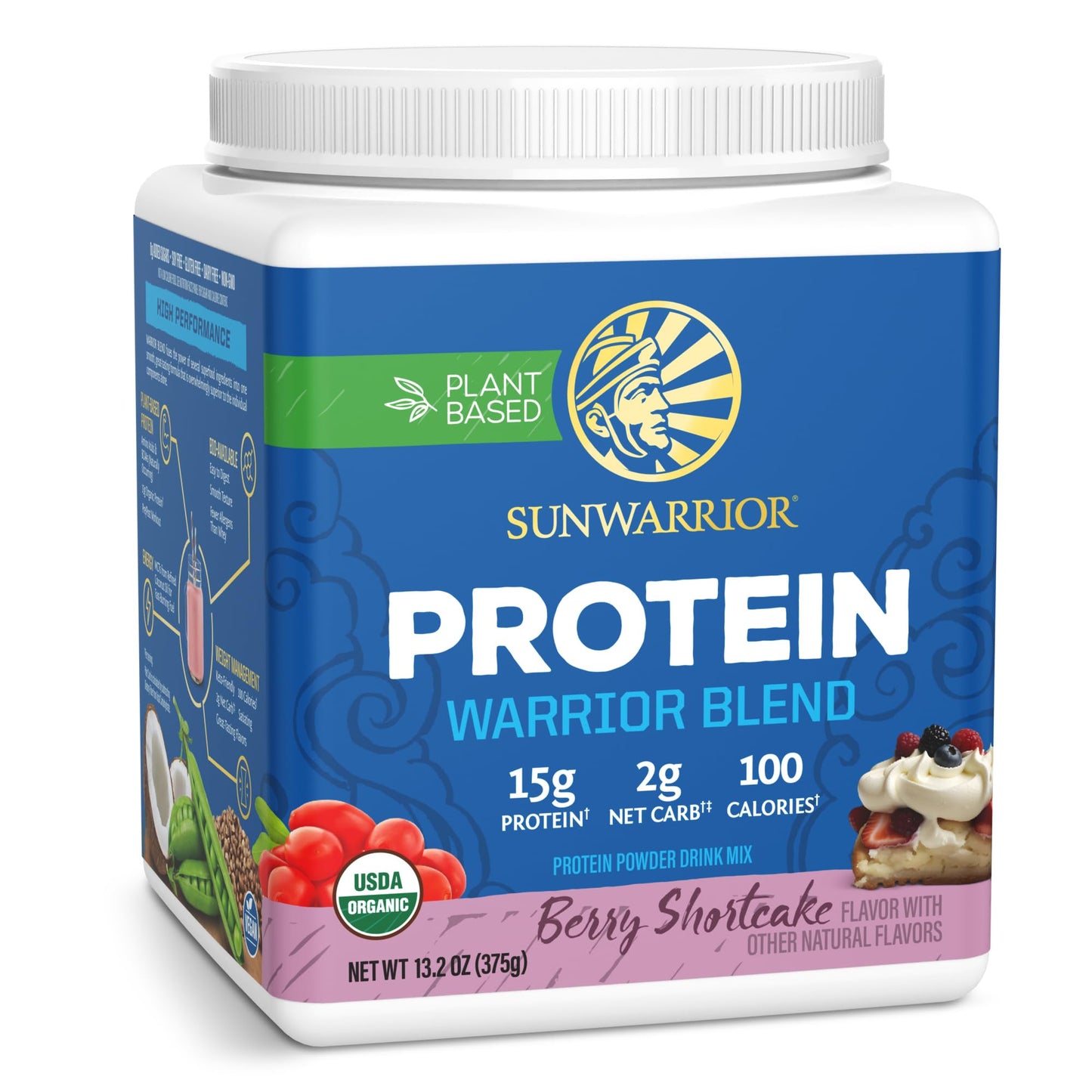 Organic Plant Based Protein Powder | Vegan Organic Protein Powder Vanilla Flavored with BCAA Amino Acids & Hemp Seed Pea Blend | Non-GMO Soy Dairy Filler & Gluten Free (Vanilla, 90 Servings)