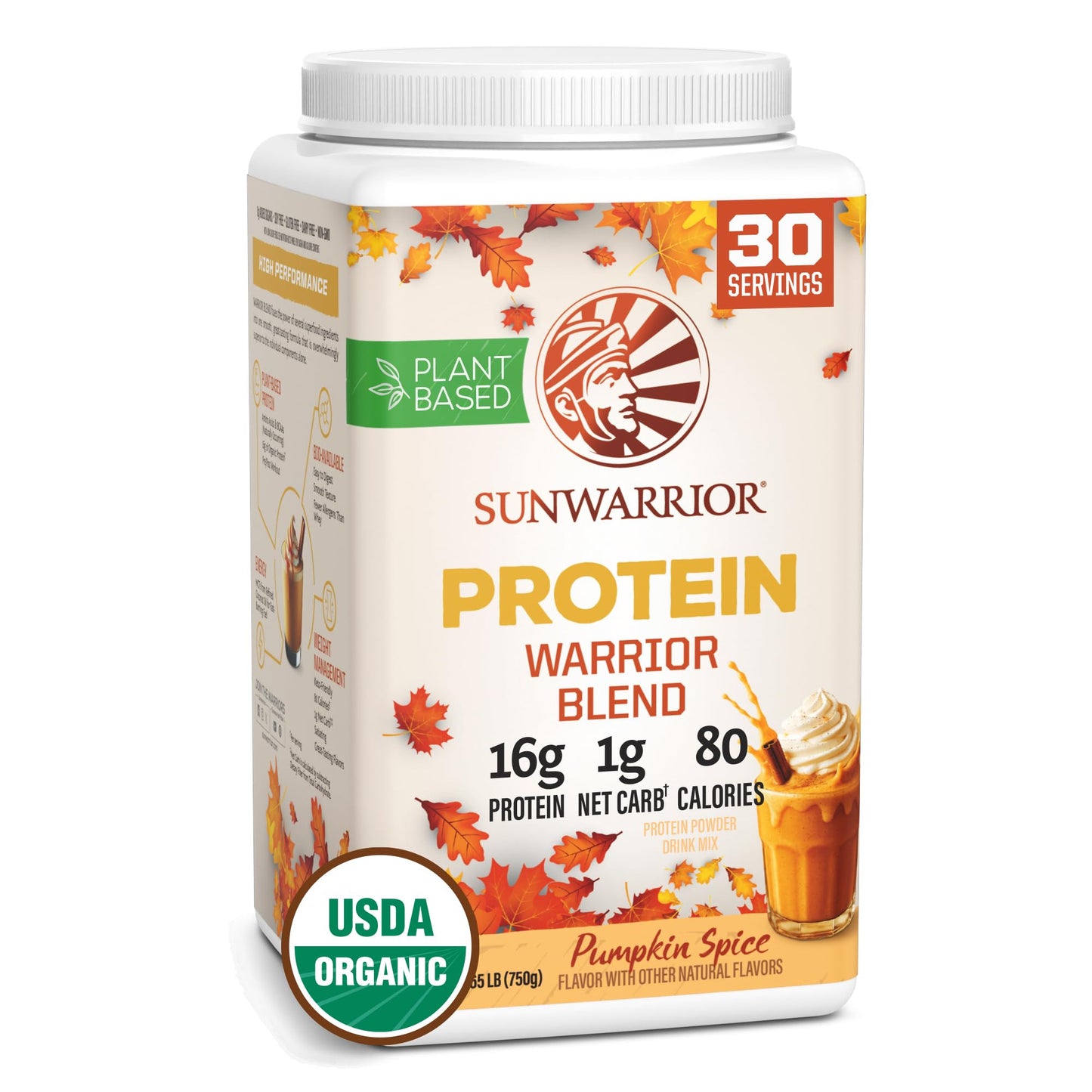 Organic Plant Based Protein Powder | Vegan Organic Protein Powder Vanilla Flavored with BCAA Amino Acids & Hemp Seed Pea Blend | Non-GMO Soy Dairy Filler & Gluten Free (Vanilla, 90 Servings)