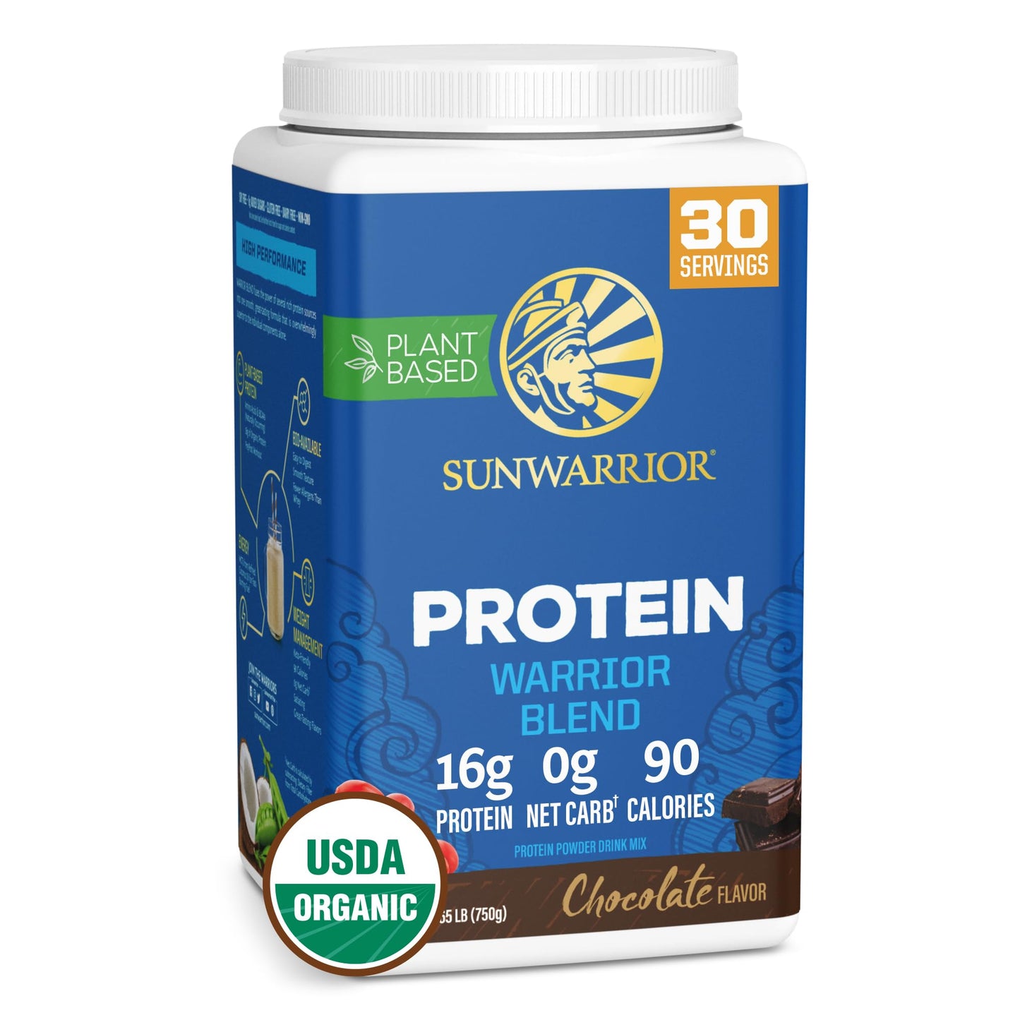 Organic Plant Based Protein Powder | Vegan Organic Protein Powder Vanilla Flavored with BCAA Amino Acids & Hemp Seed Pea Blend | Non-GMO Soy Dairy Filler & Gluten Free (Vanilla, 90 Servings)