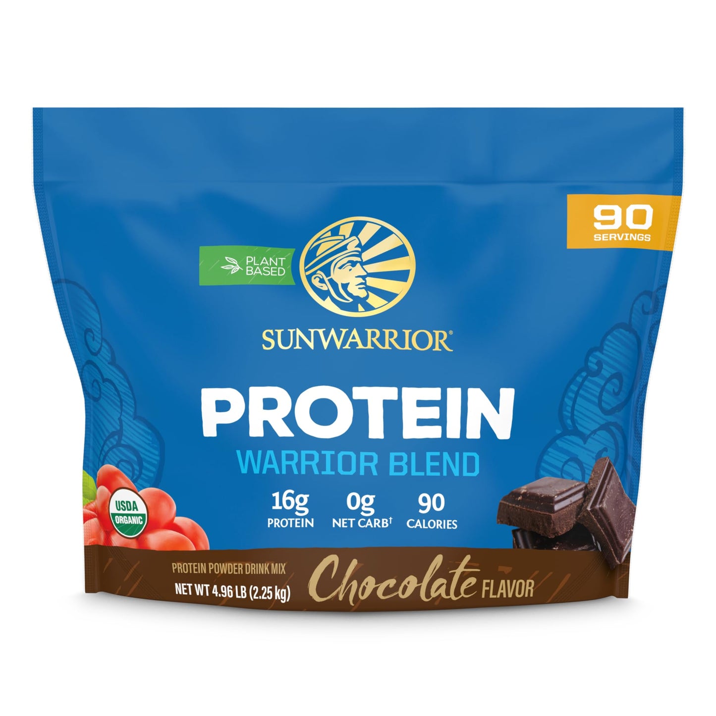 Organic Plant Based Protein Powder | Vegan Organic Protein Powder Vanilla Flavored with BCAA Amino Acids & Hemp Seed Pea Blend | Non-GMO Soy Dairy Filler & Gluten Free (Vanilla, 90 Servings)