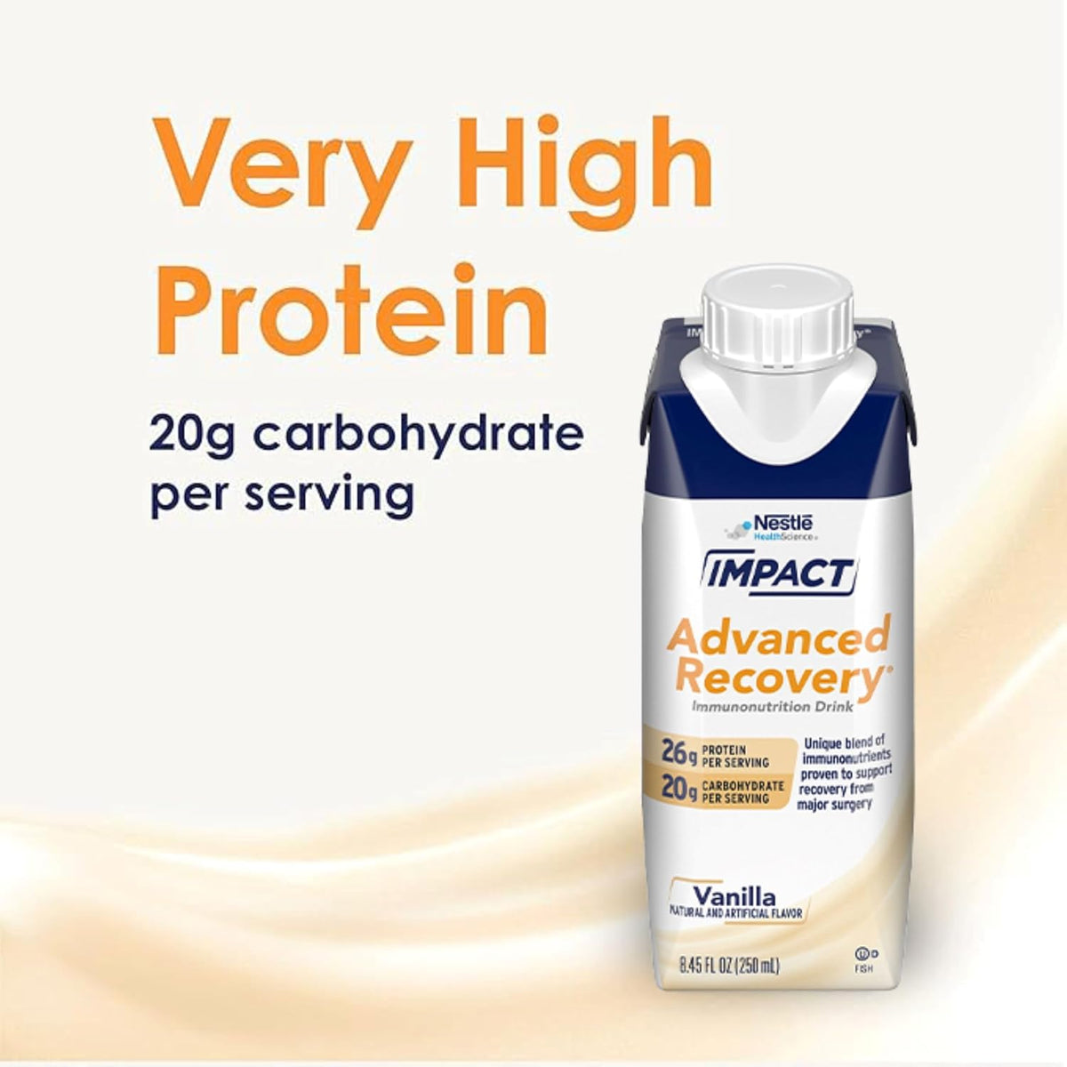 IMPACT Advanced Recovery Drink, Vanilla, 8.45 Fl Oz, Pack of 10