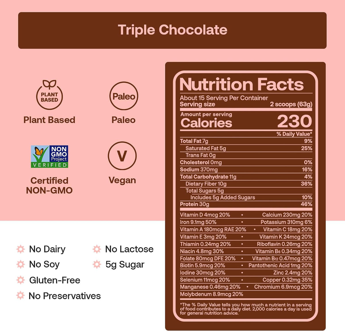 Happy Viking Plant-Based Vegan Protein Powder +100 Superfoods - Chocolate