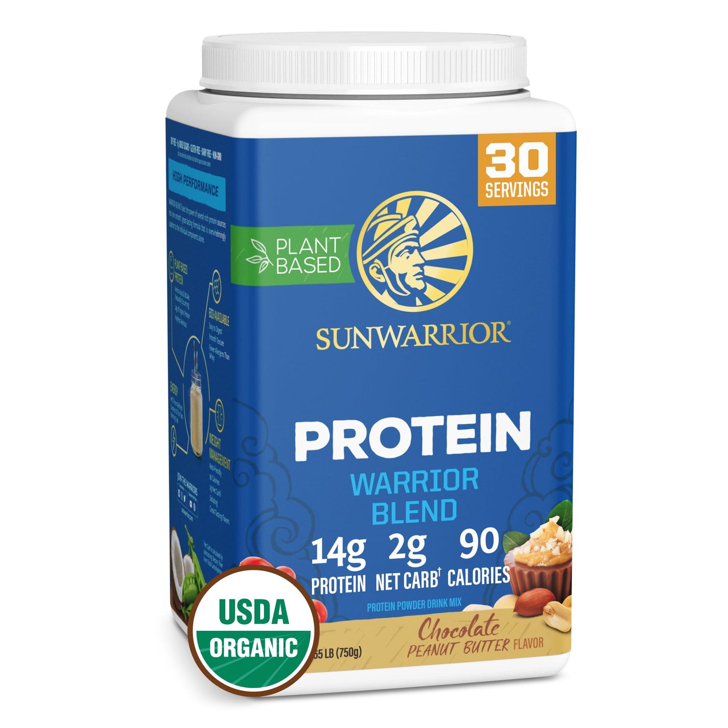 Organic Plant Based Protein Powder | Vegan Organic Protein Powder Vanilla Flavored with BCAA Amino Acids & Hemp Seed Pea Blend | Non-GMO Soy Dairy Filler & Gluten Free (Vanilla, 90 Servings)