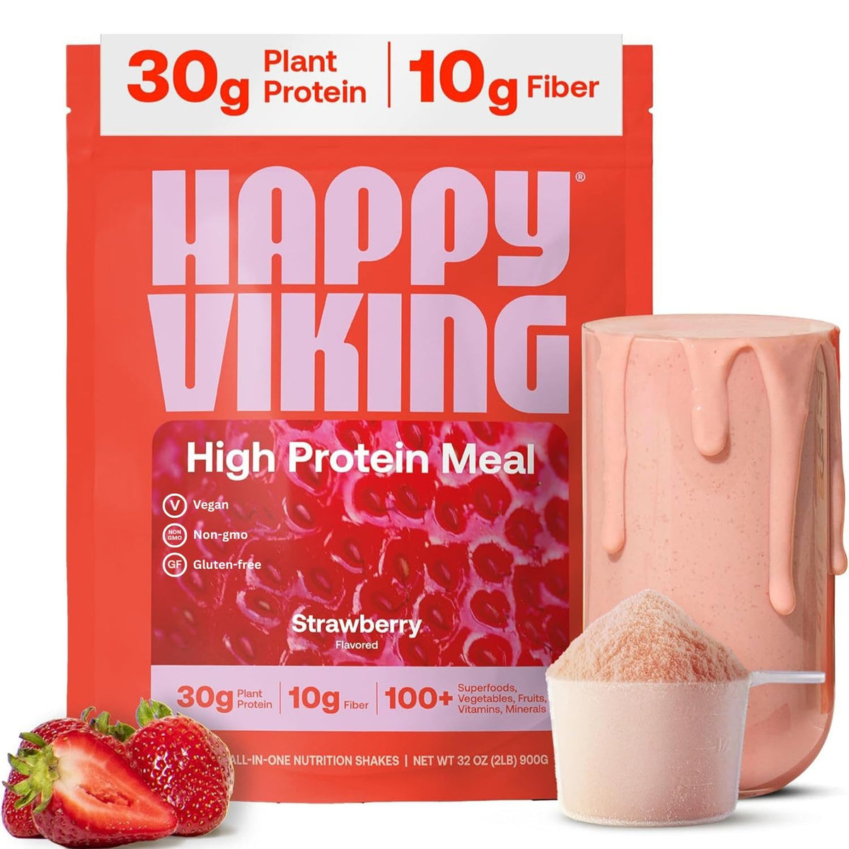 Happy Viking Plant-Based Vegan Protein Powder +100 Superfoods - Chocolate