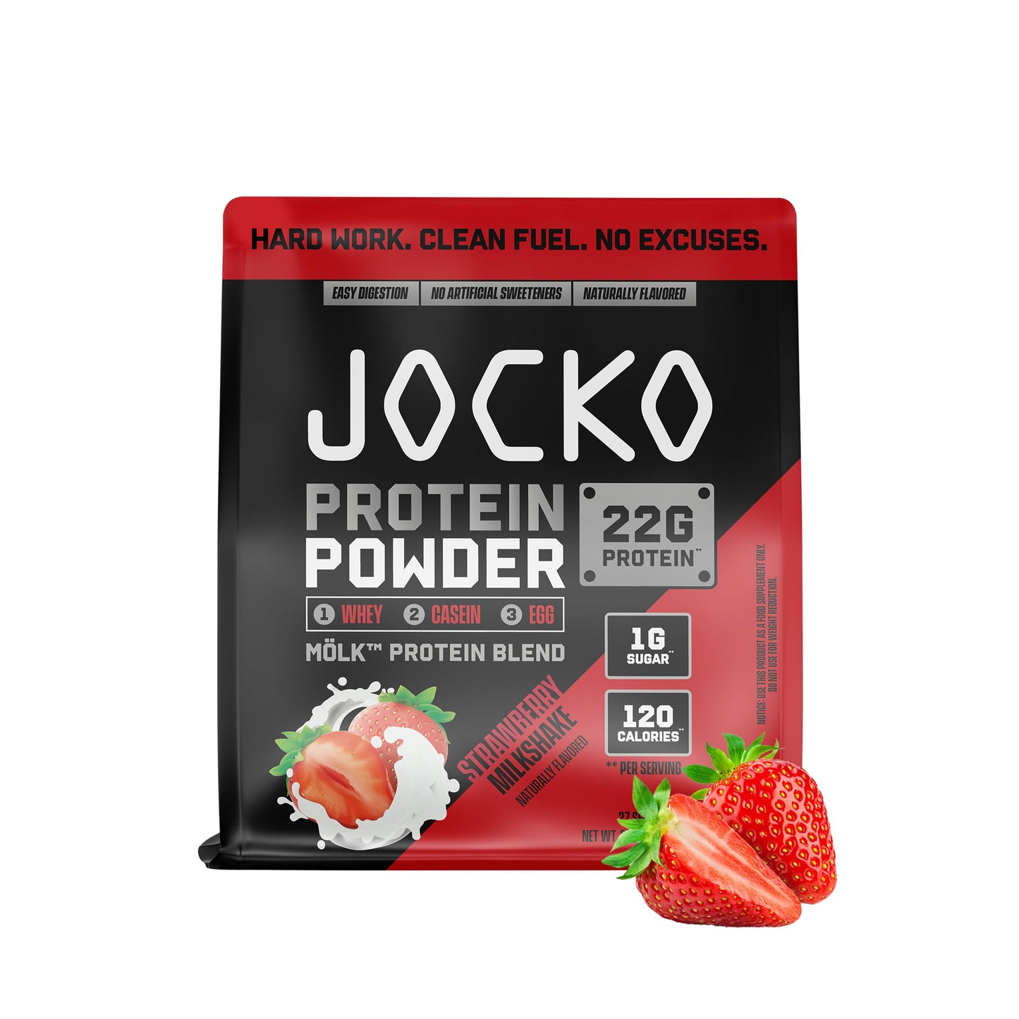 Jocko Fuel Whey Protein Powder, Vanilla Milkshake, 22g Protein, Digestive Enzymes + Probiotic Blend, No Sugar Added, with Essential Amino Acids + Electrolyte Minerals, 28 Servings