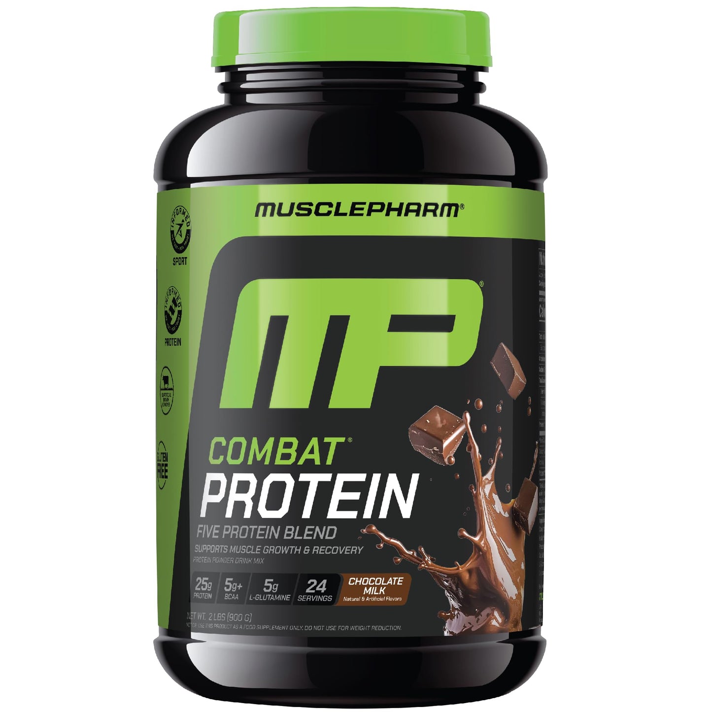MusclePharm Combat Protein Powder, Cookies ‘N’ Cream Flavor, Fuels Muscles for Productive Workouts, 5 Protein Sources including Whey Protein Isolate & Egg Albumin, Gluten Free, 4 lb, 52 Servings