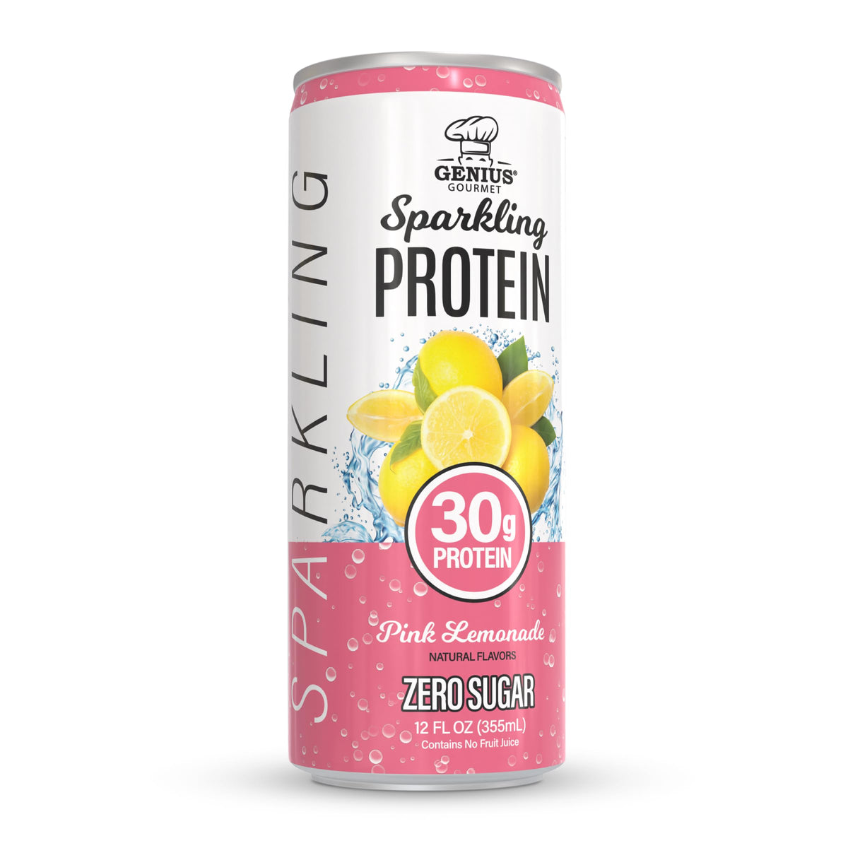 Genius Gourmet Clear Protein Sparkling Water Blue Raspberry Lemonade, 18 CT