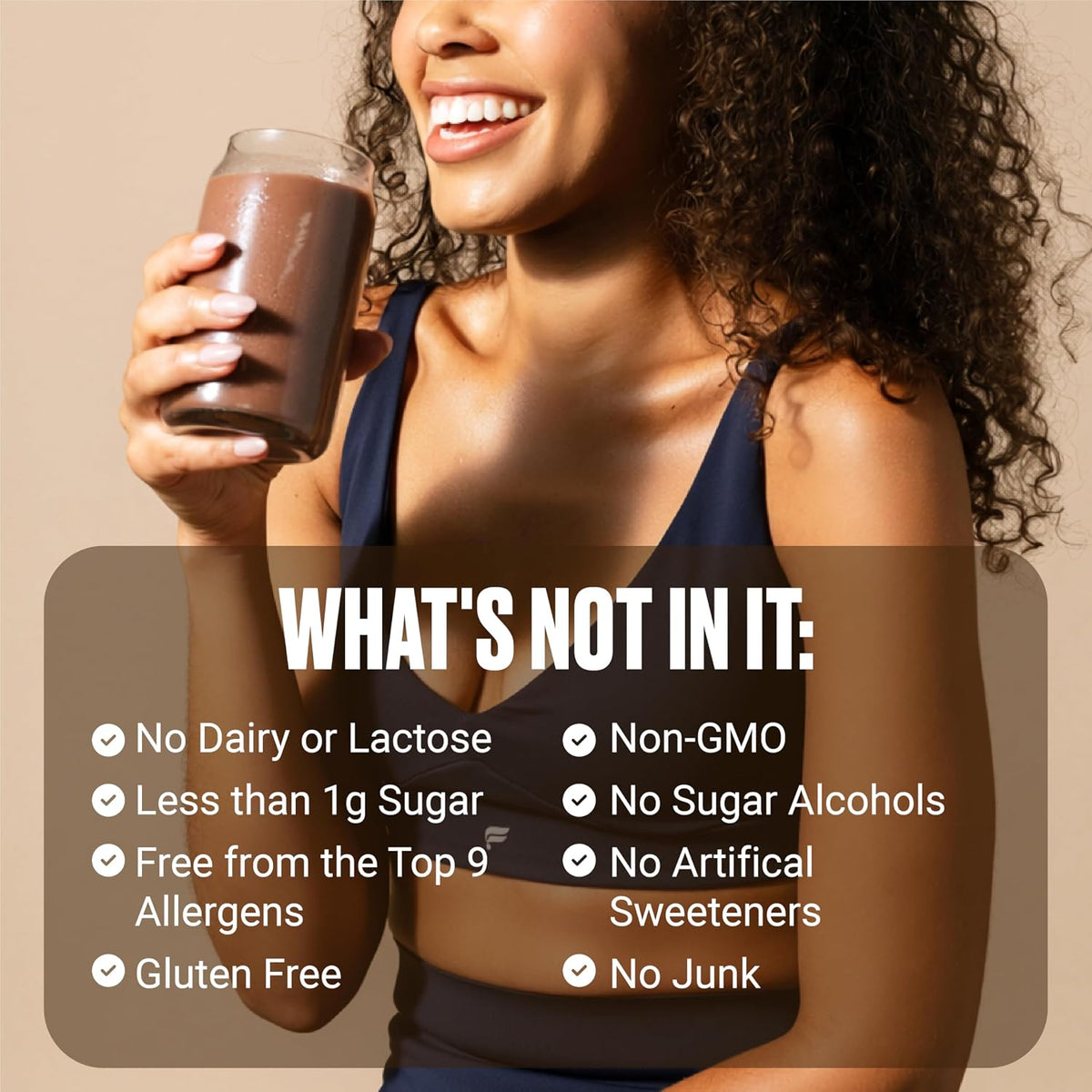 VitaHustle ONE Vegan Protein Powder, Chocolate, 15 Servings