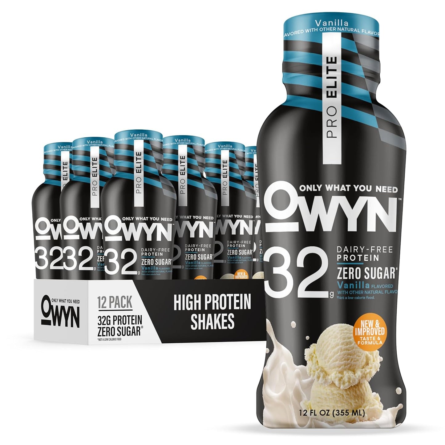 OWYN Only What You Need 32g Pro Elite Vanilla Flavored Protein Shake, 12 Ct
