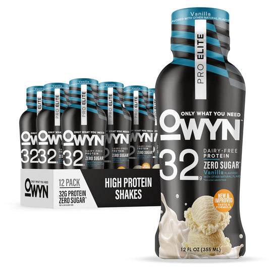 OWYN Only What You Need 32g Pro Elite Vanilla Flavored Protein Shake, 12 Ct