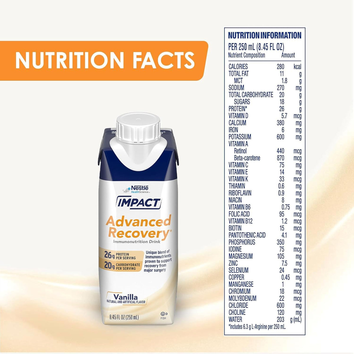 IMPACT Advanced Recovery Drink, Vanilla, 8.45 Fl Oz, Pack of 10