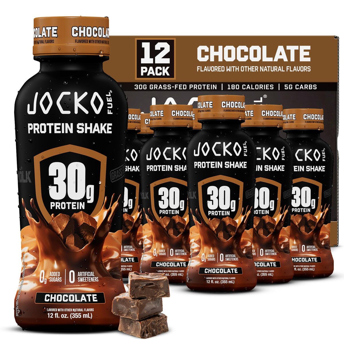 Jocko Fuel High Protein Shakes, Fruity Cereal, 12 fl oz | 12 Pack